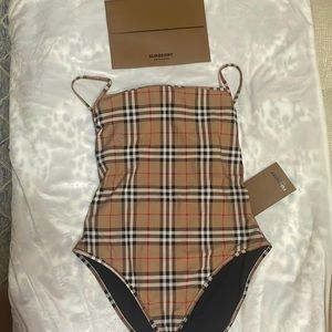 NWT Burberry 1 piece swimsuit with tags